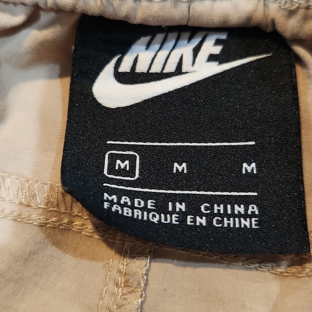 Nike Mid Rise Open Leg Stretch Track Pant, Tan, Womens Medium - Picture 8 of 10
